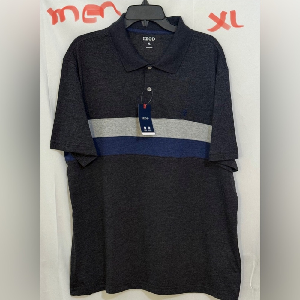 Izod Black and Blue Polo Shirt Casual Wear
